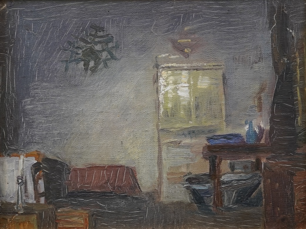 Baron László Mednyánszky, Hungarian (1852-1919), Interior scene